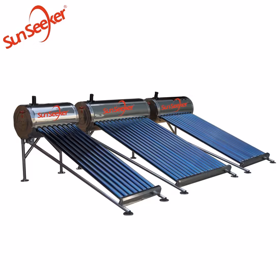 Novo design de aquecedor solar de água com estrutura redonda