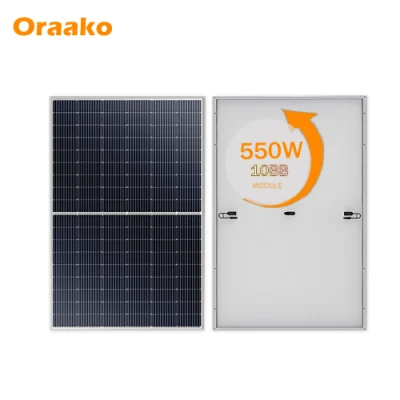 Painel Solar Fotovoltaico Monocristalino Personalizado Oraako 320W 400W Pvt Sistema Solar Híbrido Telhado